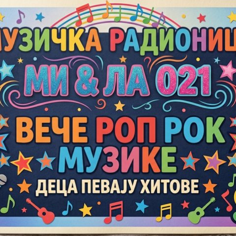 Koncert „Mi & La 021“ 28. avgusta u klubu „Tribina mladih“